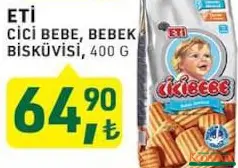 ETİ CİCİBEBE BEBEK BİSKÜVİSİ 400 G ETİ CİCİBEBE BEBEK BİSKÜVİSİ 400 G
